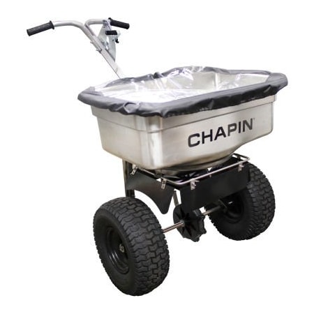 Chapin 100 lbs Cap Professional Spreader For Rock Salt, Stainless Steel 82500B